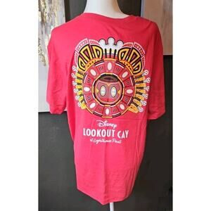 Disney Cruise Line Lookout Cay Lighthouse Point Junkanoo Shirt Adult Large Red